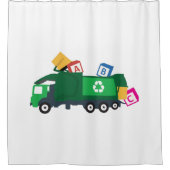 ABC Recycelnd Müllwagen Duschvorhang (Vorderseite)