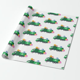 ABC Recycelnd Müllwagen Geschenkpapier