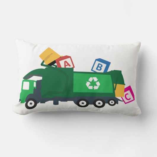ABC Recycelnd Müllwagen Lendenkissen (Vorderseite)