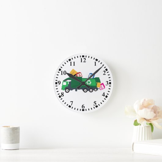 ABC Recycelnd Müllwagen Runde Wanduhr (Zuhause)