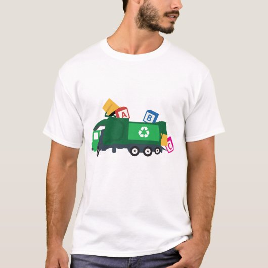 ABC Recycelnd Müllwagen T-Shirt (Vorderseite)