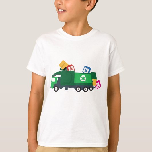 ABC Recycelnd Müllwagen T-Shirt (Vorderseite)