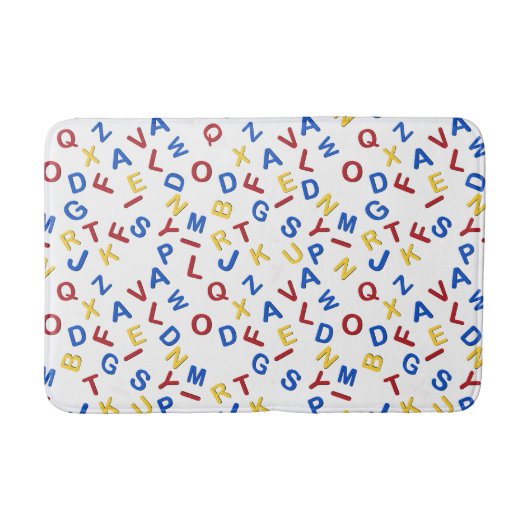 ABC Red Yellow Blue Bath Mat Badematte (Vorderseite)