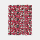 ABC rot Fleecedecke (Vorderseite)