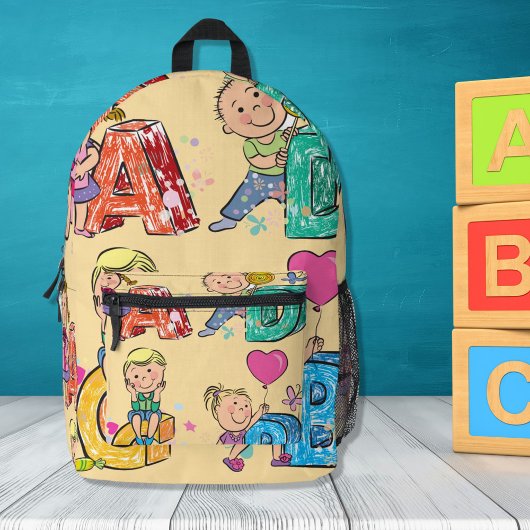 ABC Schul Kids Bedruckter Rucksack