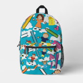 ABC-Schulkinder - Wolken Bedruckter Rucksack (Vorderseite)