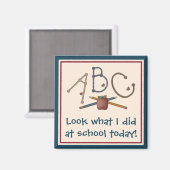 ABC - Sehen Sie, was ich heute in der Schule gemac Magnet (Vorderseite/Rückseite)