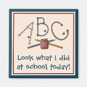 ABC - Sehen Sie, was ich heute in der Schule gemac Magnet (Vorne)