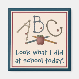 ABC - Sehen Sie, was ich heute in der Schule gemac Magnet