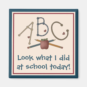 ABC - Sieh dir an, was ich heute in der Schule gem Magnet