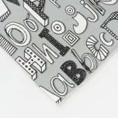 ABC Silber Fleecedecke (Ecke)