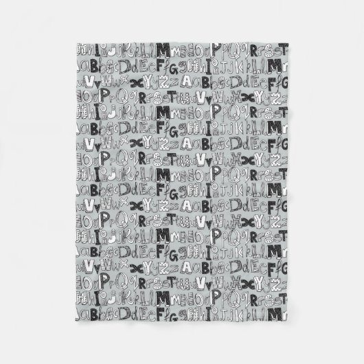 ABC Silber Fleecedecke (Vorderseite)