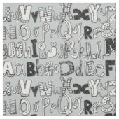 ABC Silber Stoff (Muster)