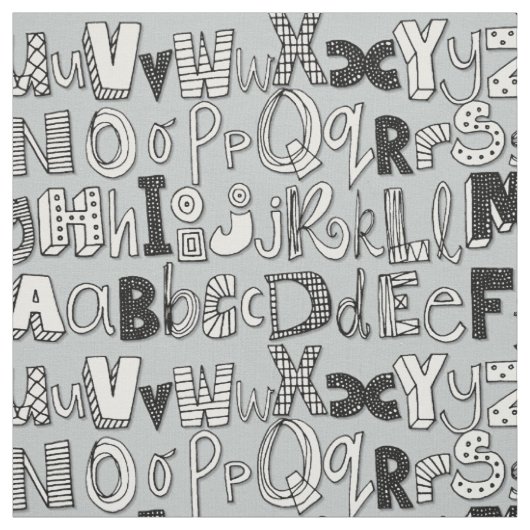 ABC Silber Stoff (Muster)