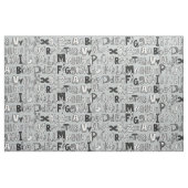 ABC Silber Stoff (Fat Quarter (45,7 x 55,9 cm))