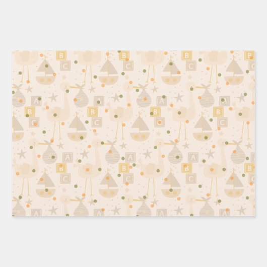 ABC Stork Geschenkpapier Set (Vorderseite 3)