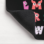 Abc Süßes Monster Alphabet Halloween Lehrer Mousepad (Ecke)