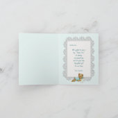 ABC Teddy Baby Dusche Vielen Dank Dankeskarte (Innenseite)