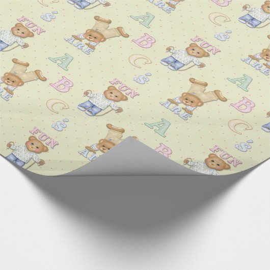 ABC Teddy Bears Geschenkpapier (Ecke)
