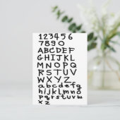 ABC-Text und -Nummer Postkarte (Stehend Vorderseite)