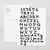 ABC-Text und -Nummer Postkarte (Vorne/Hinten)