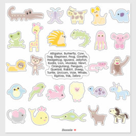 ABC-Tiere Aufkleber