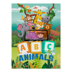 ABC Tiere Poster