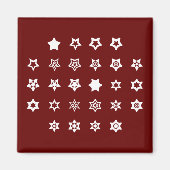 ABC to Star Symbols Cipher Code Key on Dark Magnet (Vorne)