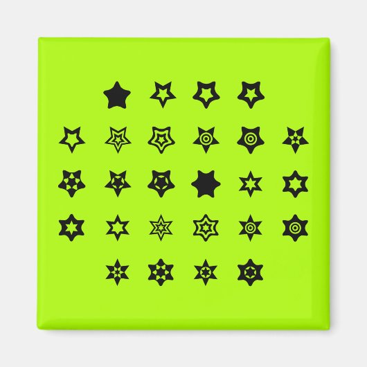 ABC to Star Symbols Cipher-Code-Taste auf Licht Magnet (Vorne)