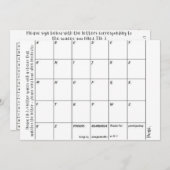 Abc Tpc B&W #1 Dankeskarte (Vorne/Hinten)