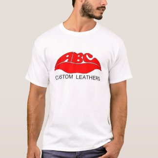 ABC überzieht Logo-T - Shirt mit Leder