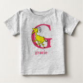 ABC von Dr. Seuss: Buchstabe G - Rosa | Name hinzu Baby T-shirt (Vorderseite)