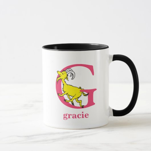 ABC von Dr. Seuss: Buchstabe G - Rosa | Name hinzu Tasse (Rechts)
