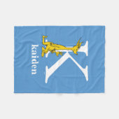 ABC von Dr. Seuss: Buchstabe K - Weiß | Name hinzu Fleecedecke (Vorderseite (Horizontal))