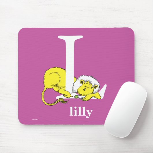 ABC von Dr. Seuss: Buchstabe L - Weiß | Name hinzu Mousepad (Mit Mouse)