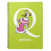 ABC von Dr. Seuss: Buchstabe Q - Weiß | Name hinzu Notizblock (Vorderseite)