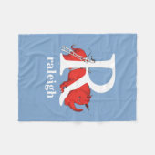 ABC von Dr. Seuss: Buchstabe R - Weiß | Name hinzu Fleecedecke (Vorderseite (Horizontal))