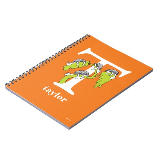 ABC von Dr. Seuss: Buchstabe T - Weiß | Name hinzu Notizblock (Linke Seite)