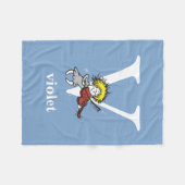 ABC von Dr. Seuss: Buchstabe V - Weiß | Name hinzu Fleecedecke (Vorderseite (Horizontal))