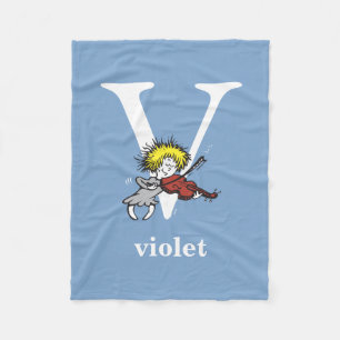 ABC von Dr. Seuss: Buchstabe V - Weiß   Name hinzu Fleecedecke