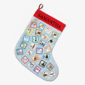 ABC Weihnachts-Strumpf Großer Weihnachtsstrumpf (Vorderansicht (hängend))