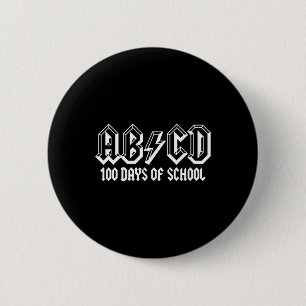 Abcd 100. Tag der Schule Lehrer Kinder Kind Glückl Button