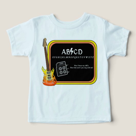ABCD Alphabet AC/DC Spoof T - Shirt (Design Vorderseite)