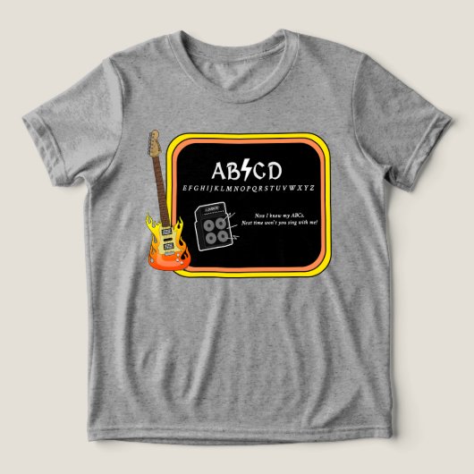 ABCD Alphabet AC/DC Spoof T - Shirt (Design Vorderseite)
