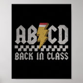 Abcd Back In Cl First Day Back To School Teacher S Poster (Vorne)