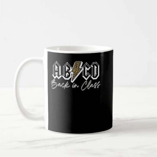 ABCD Back in Class Teacher T - Shirt Kaffeetasse (Links)