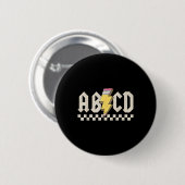 Abcd Bleistift Blitz Lehrer Zurück zur Schule Button (Vorne & Hinten)