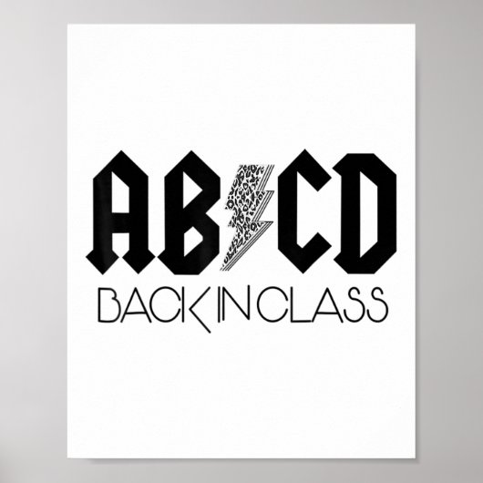 Abcd CK in Cl Leopard CK an Schullehrer Kinder Poster (Vorne)