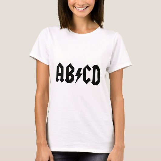 ABCD Einzelteil T-Shirt (Vorderseite)