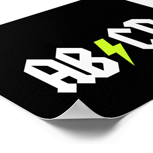 ABCD-Gelber Bolzen Poster (Ecke)